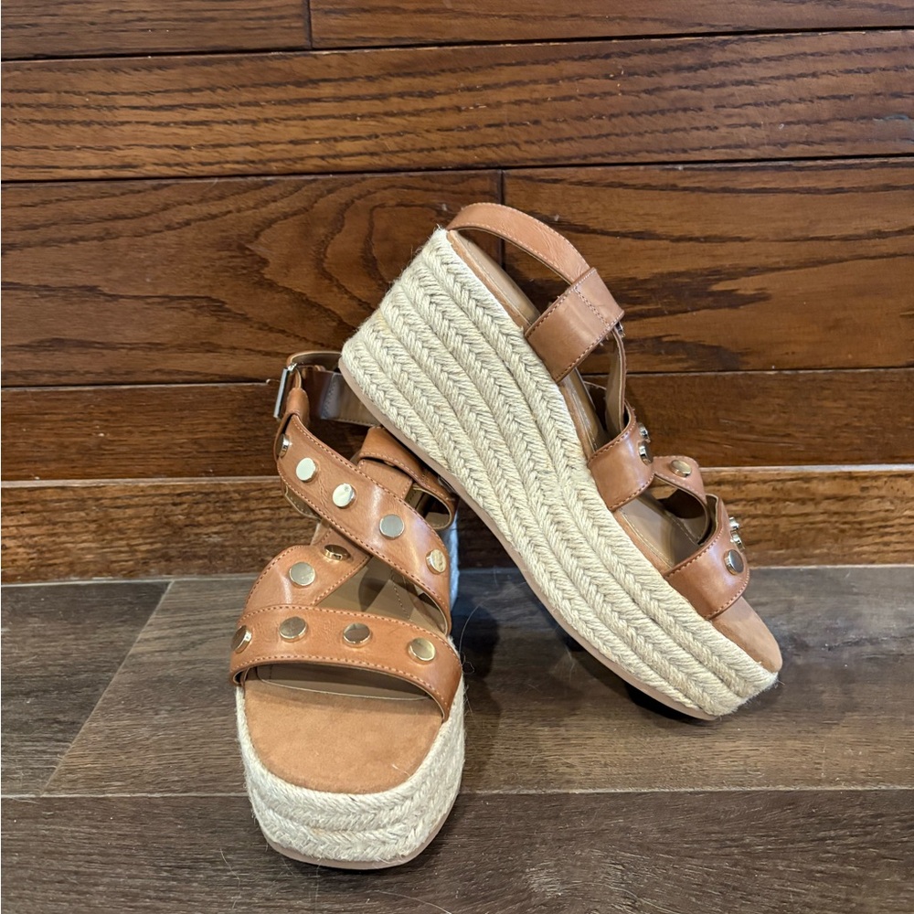H&M Brown Espadrille Platform Sandals